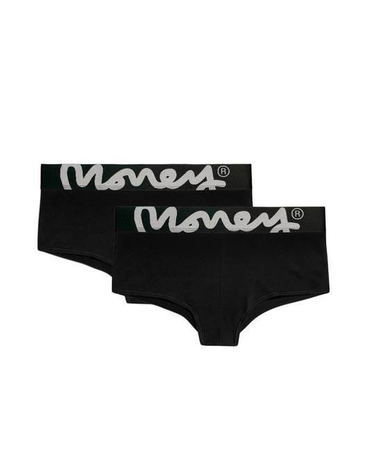 MONEY SHORTIES 2 PACK BLACK