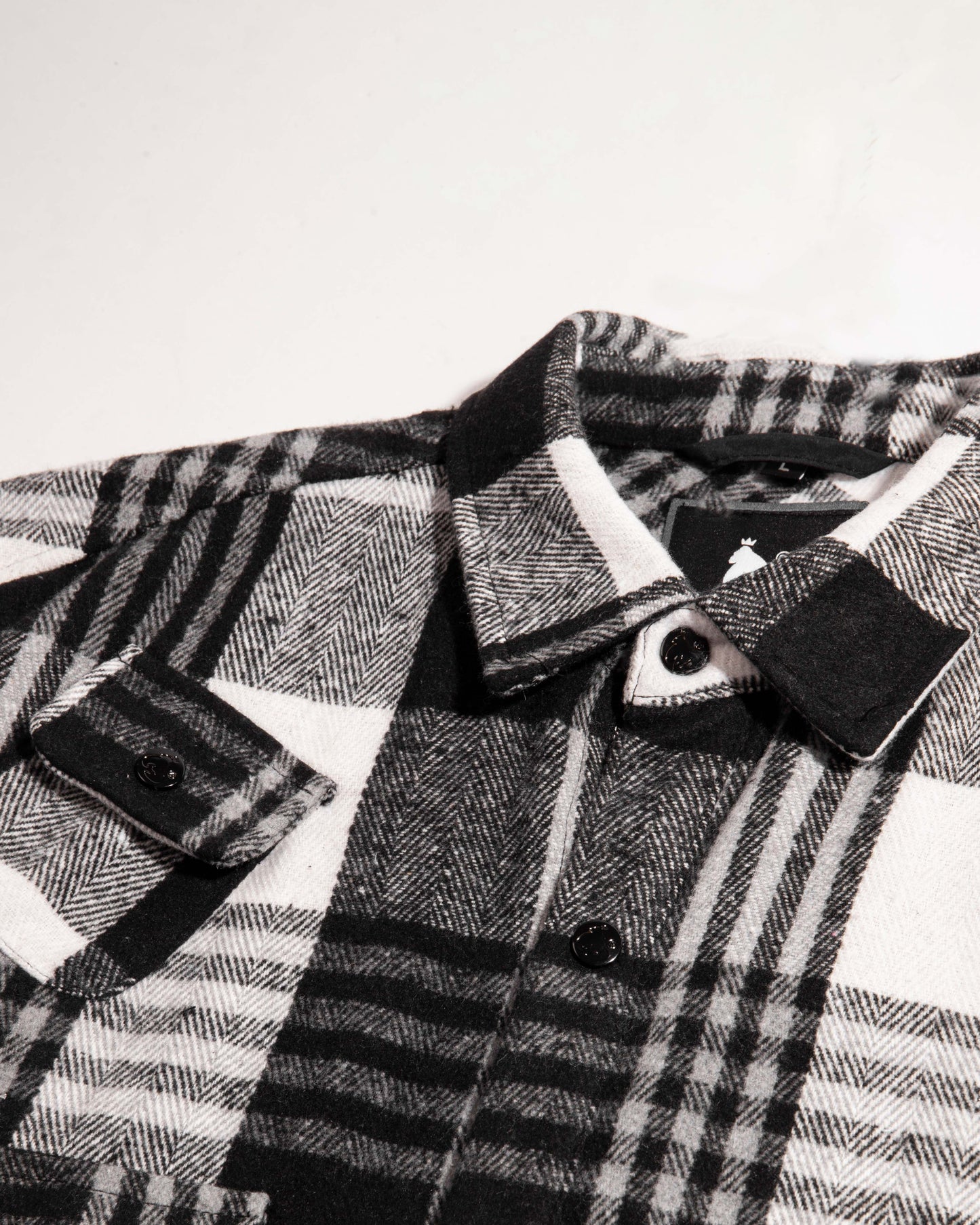 Check Over Shirt - Black