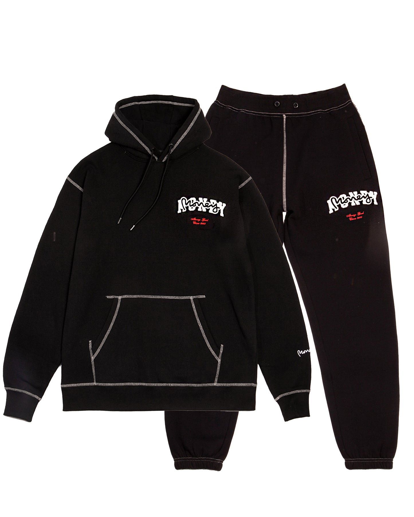 COLLEGE DROP SIG HOOD TRACKSUIT - BLACK