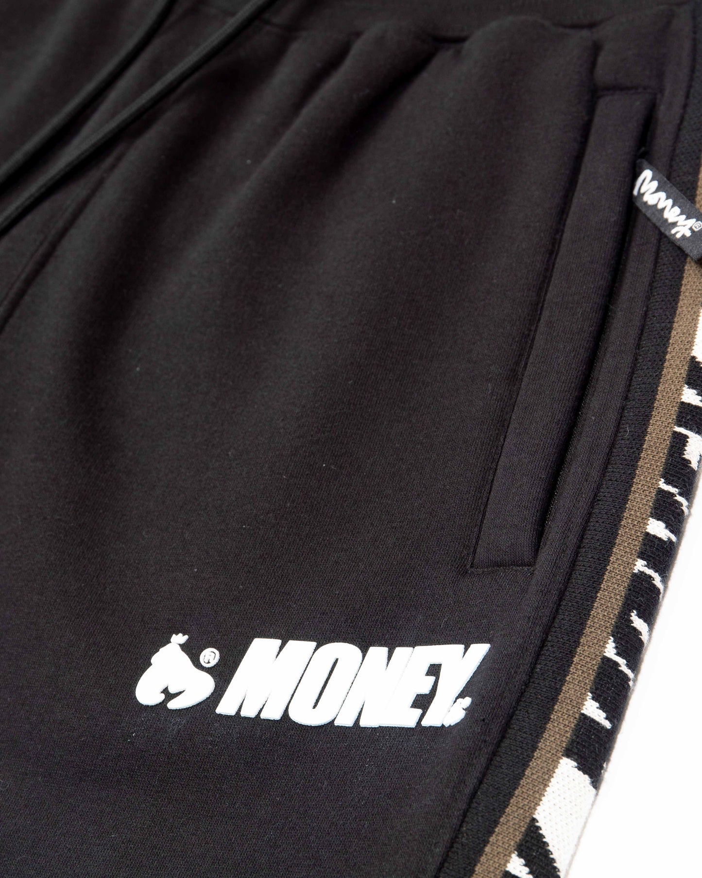 MONEY BLOCK TAPE TRACK PANT - BLACK