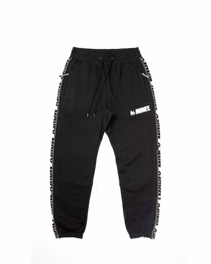 MONEY BLOCK TAPE TRACK PANT - BLACK