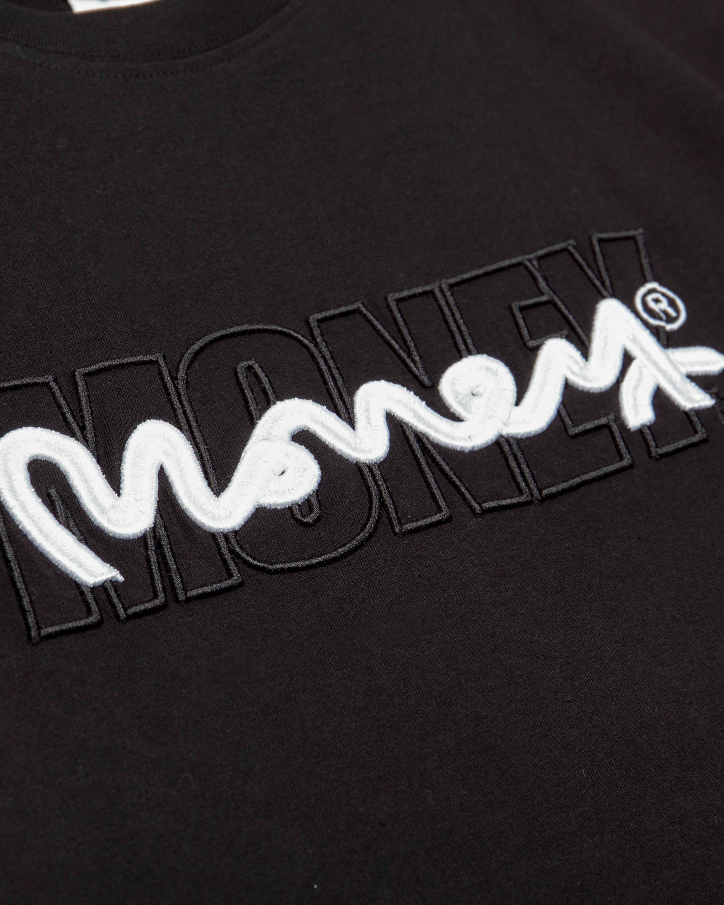 MONEY STENCIL CHOP TEE - BLACK