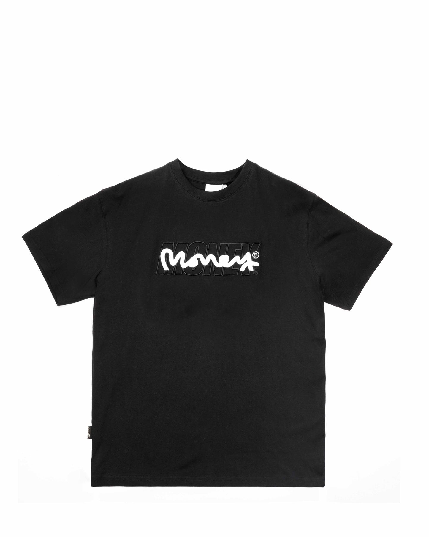 MONEY STENCIL CHOP TEE - BLACK