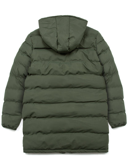 Mens Emerton Longline Hooded Puffer - Olive