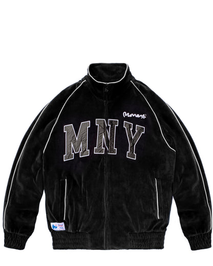 Velour bomber jacket - Black