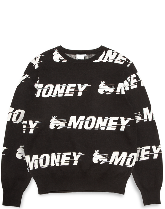 Money Clothing Motion Knit Crew Black